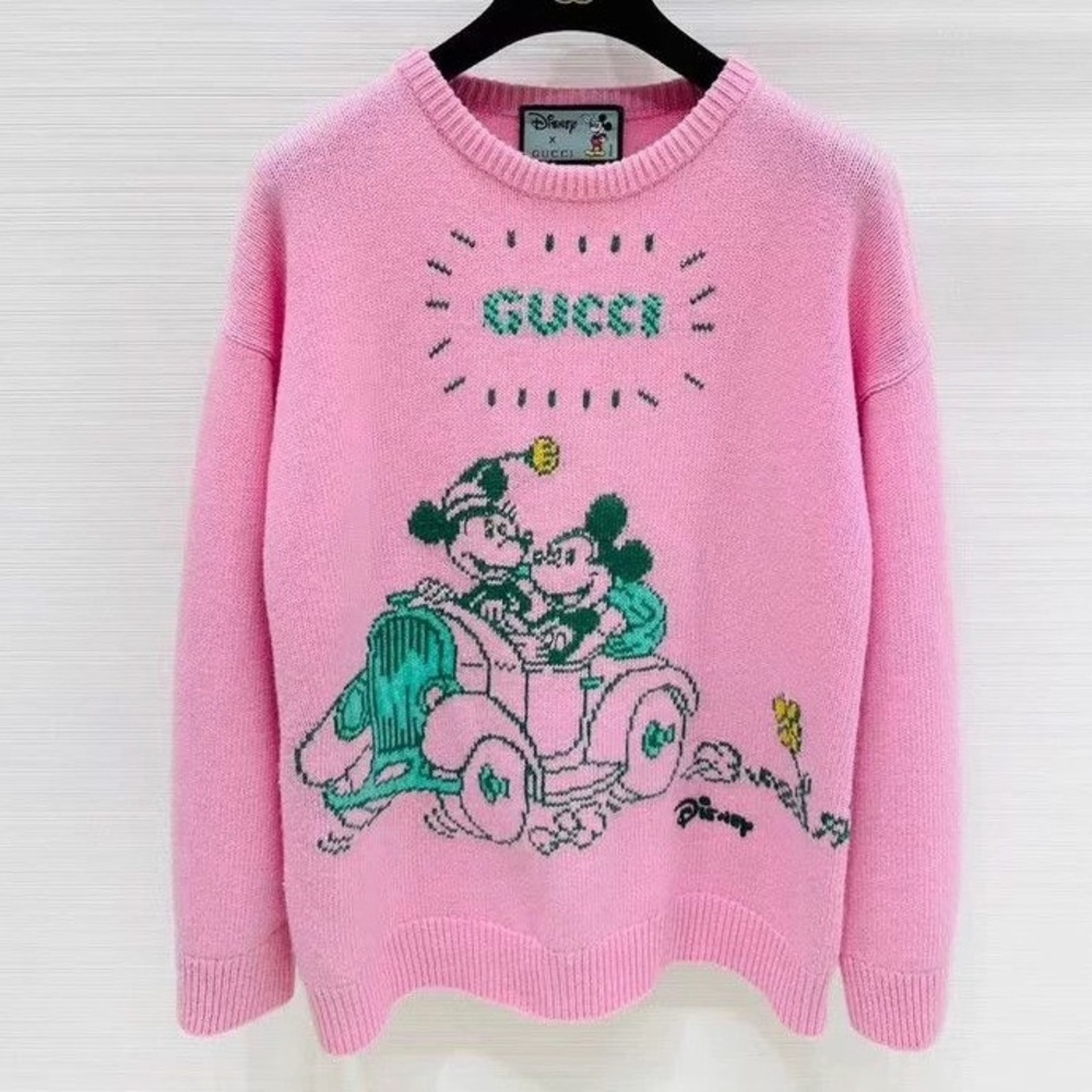 Gucci x Disney Mickey and Minnie Mouse Pink Sweater - Picture 4 of 16